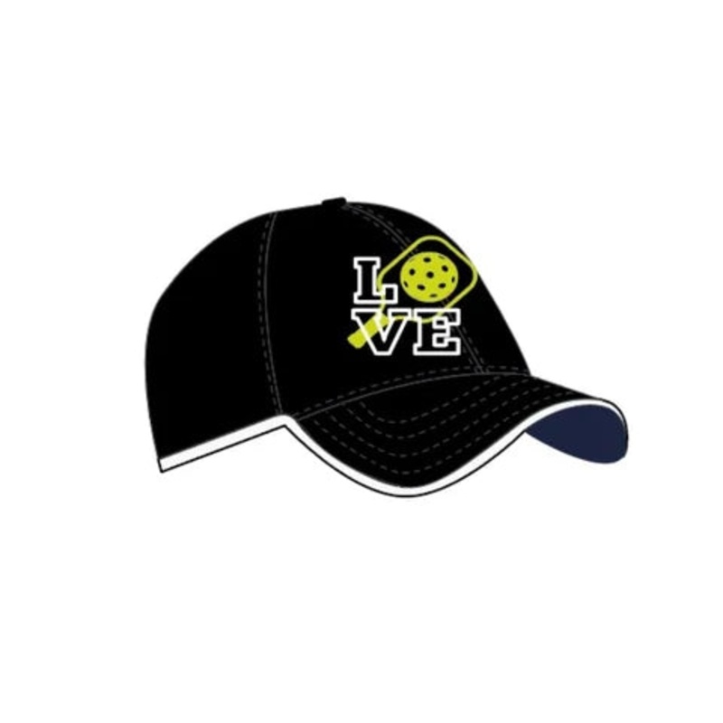 Lacoa Sports LOVE PICKLEBALL Light Weight Cap Black