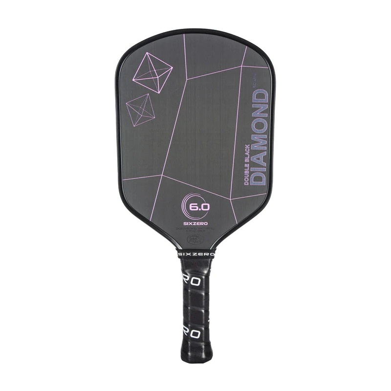Six Zero Double Black Diamond Control Pickleball Paddle 16mm – Cherry Blossom / Black Edge Guard