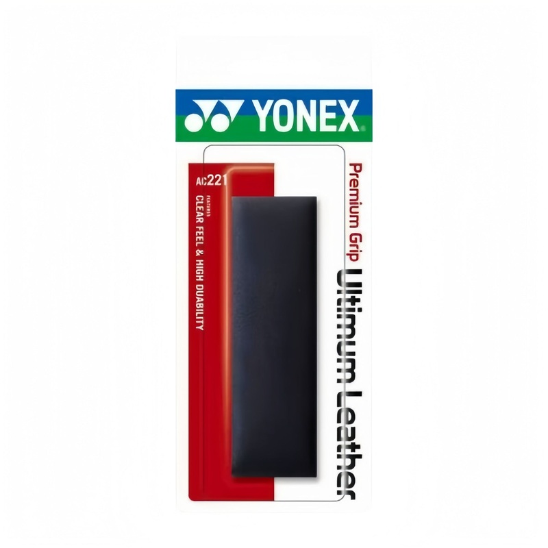 YONEX Ultimum Leather Premium Grip for Tennis (1 wrap) AC221 – Black