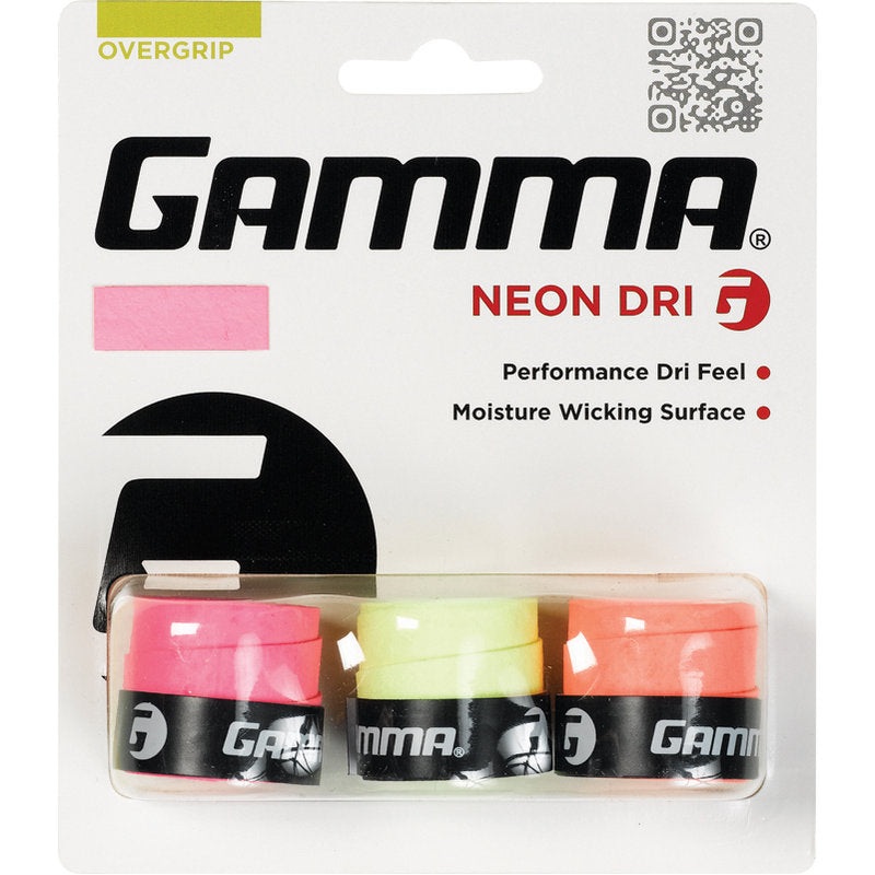 Gamma Neon Dri Tennis Overgrip – 3 Pack