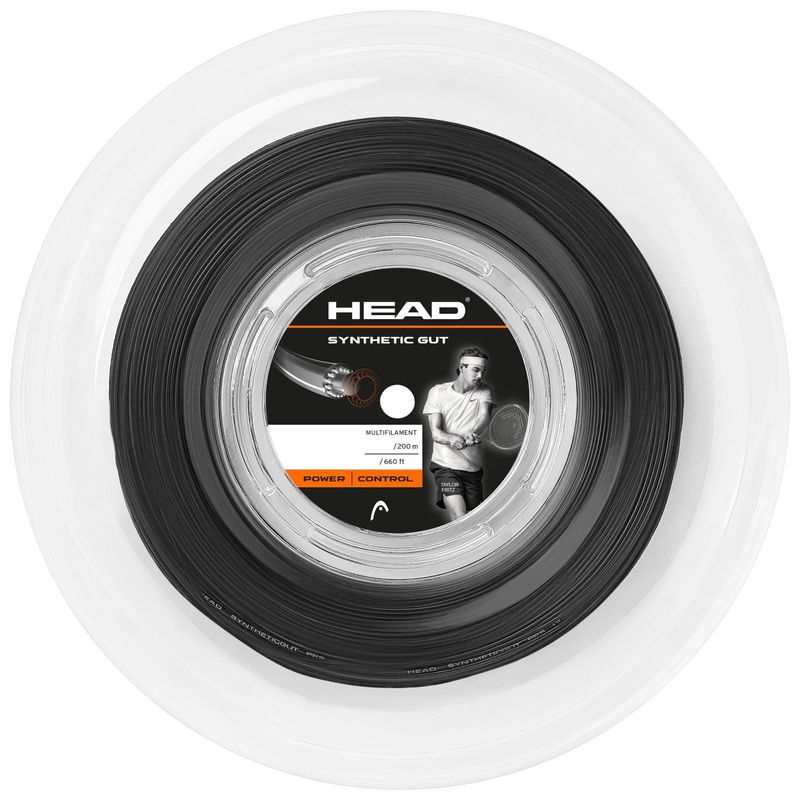 Head Synthetic Gut 17/1.25 Tennis String Reel (Black)