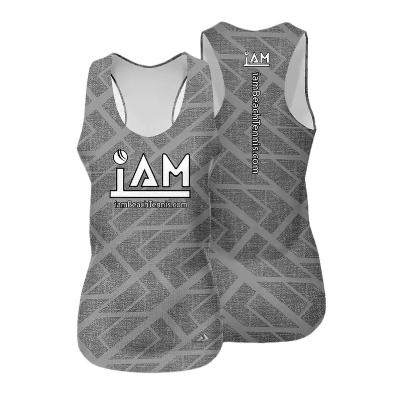 iamBeachTennis Grey & White Speed Women’s Top