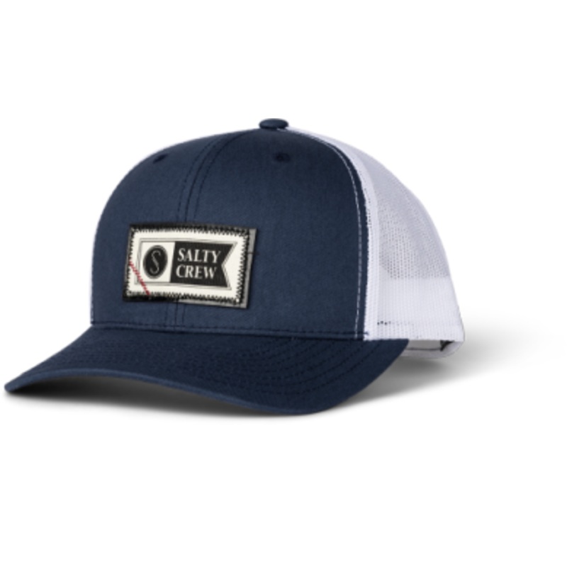 Salty Crew Topstitch Retro Trucker Hat Navy/White
