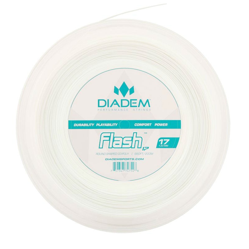 Diadem Flash 17/1.20 Tennis String Reel (White)