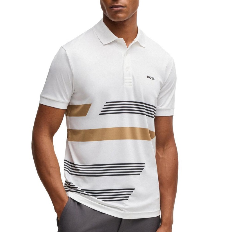 Men`s Paddy Tape Print Tennis Polo
