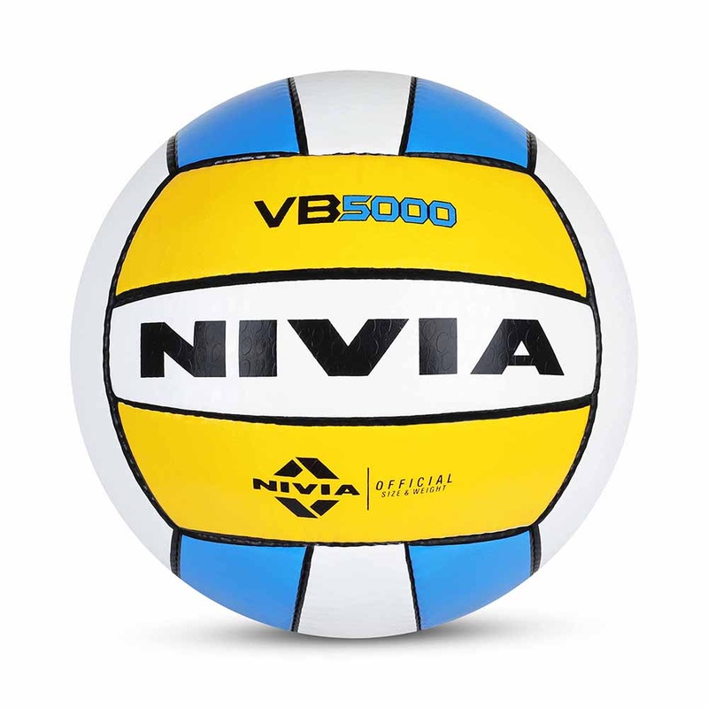 Nivia VB-5000 Volleyball, 32 pannel, PU Stitched Volleyball | Kibi Sports 4 Multicolor
