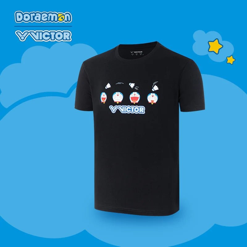 VICTOR x Doraemon Sports T-Shirt UNISEX T-502DRM-C Black ASIA XS