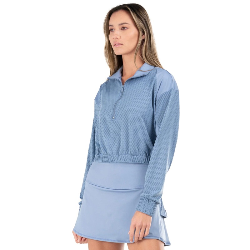 Women’s K Swiss Diamond 1/4 Long Sleeve Tennis Zip Medium