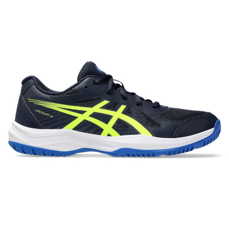 Asics Upcourt 6 GS Junior Indoor Court Shoe (Midnight/Safety Yellow)