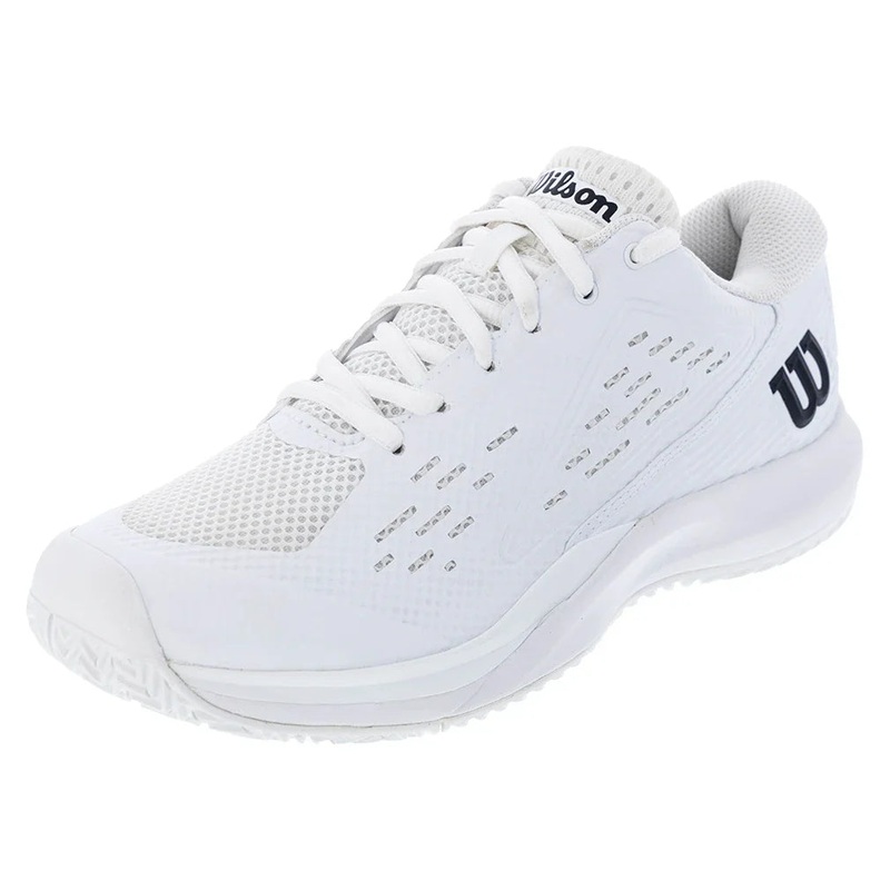 Men’s Rush Pro Ace Wide Tennis Shoes White and Black