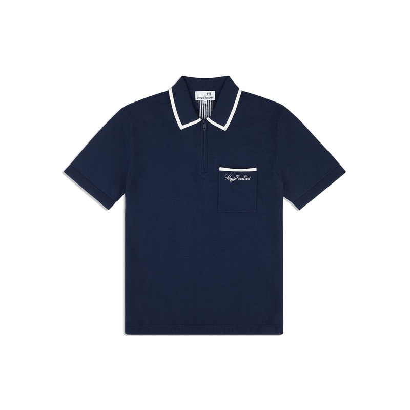 Sergio Tacchini Enzo Knit Polo – Maritime Blue