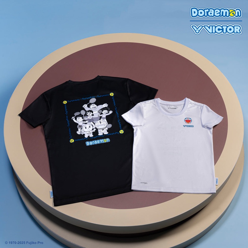 VICTOR x Doraemon UNI T-Shirt T-504DRM C (Black) XS
