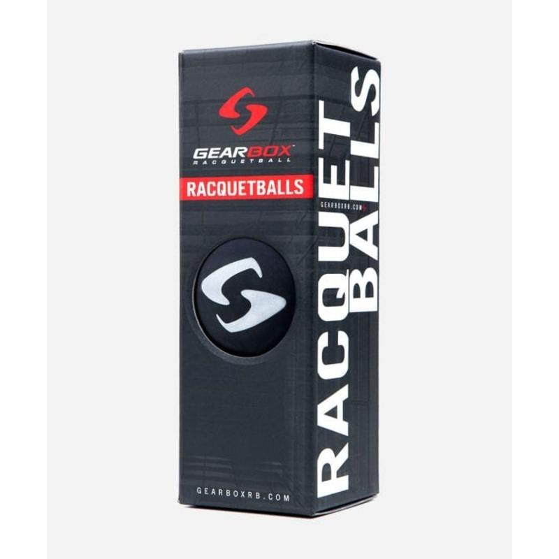 Gearbox Racquetball 3-Ball Pack – Sleek Black
