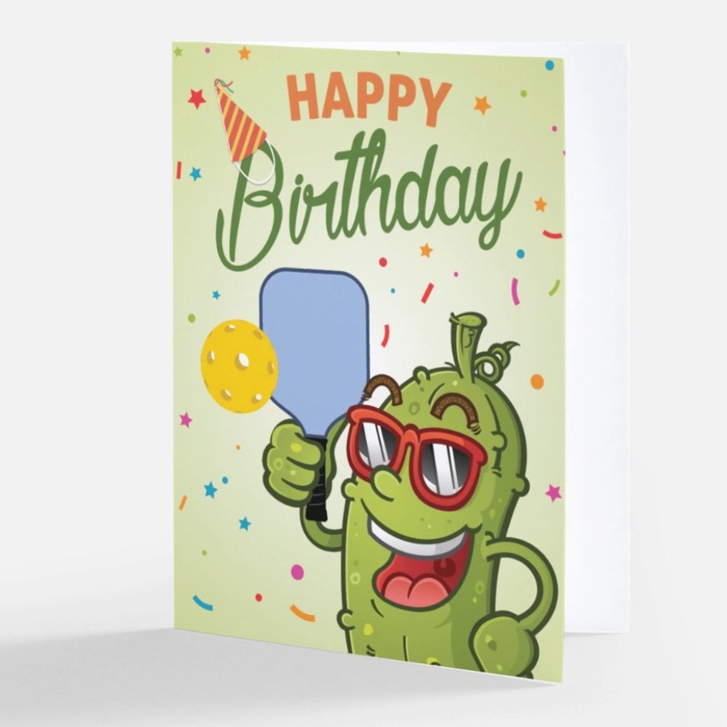 Pickleball Birthday Card – Pickle