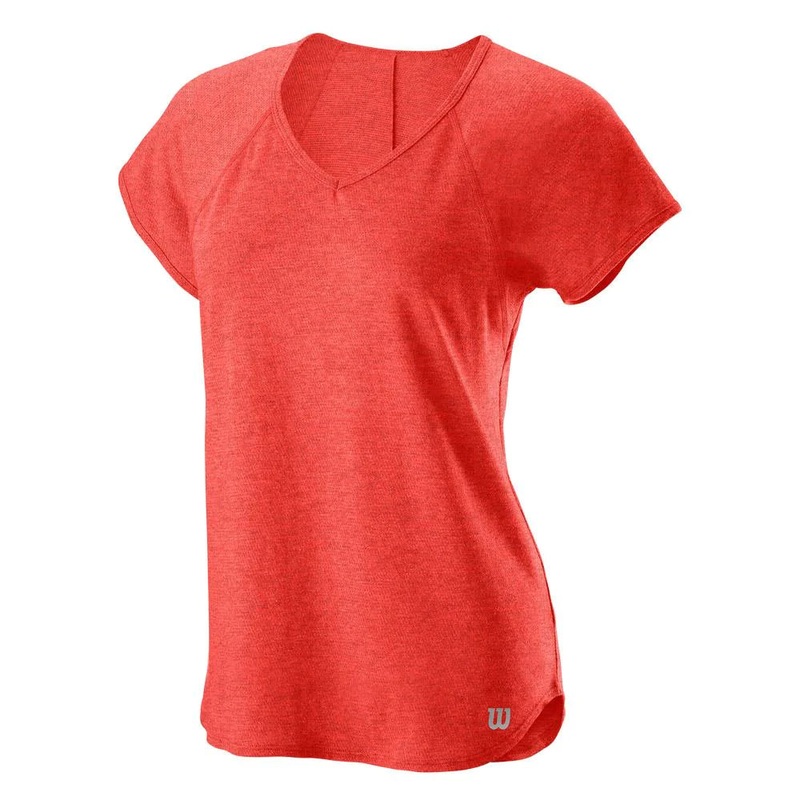 Wilson Women’s Training V-Neck Tee (Hot Coral)