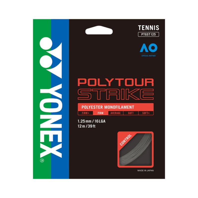 Yonex Polytour Strike 125 Tennis String Iron Grey 1.25mm/12M Set