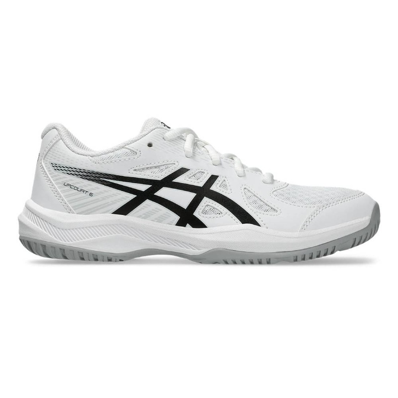 Asics Upcourt 6 GS Junior Indoor Court Shoe (White/Black)