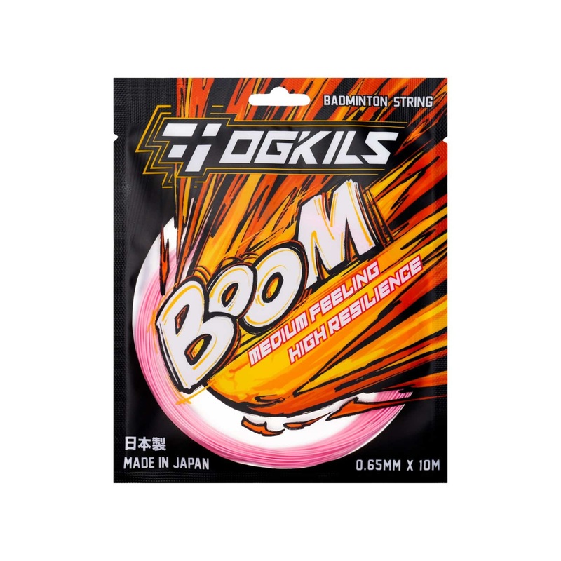 OGKILS DS-BOOM 0.65MM Badminton String Set (10m) Medium Feeling+High Repulsion Multiple Colors PINK