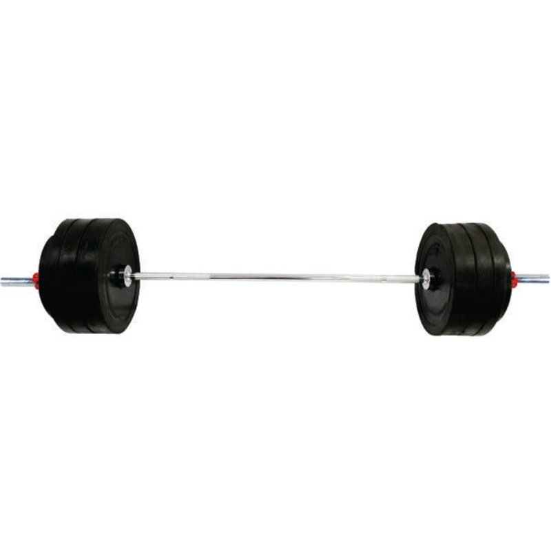 OLYMPIC BARBEL SET BLACK CLUB WITH STEEL BUSH VIXEN | KIBI SPORTS 187kg   with    7  (215 cm) bar &  1 pair collars