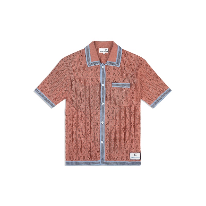 Sergio Tacchini Aldo Pointelle Polo – Light Mahogany