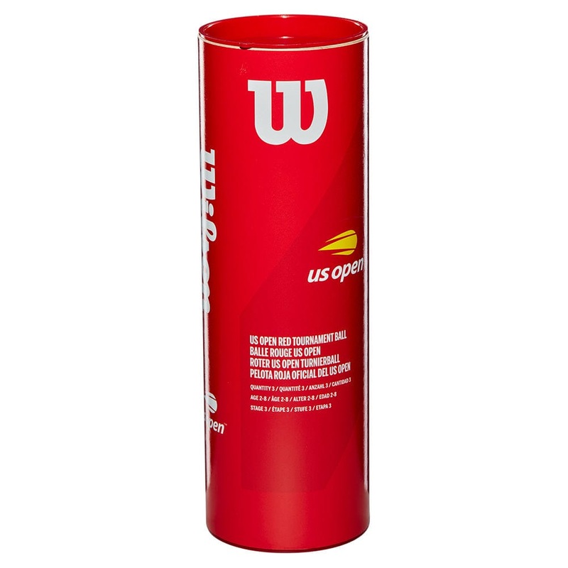 Wilson US Open Tournament Junior Red Dot Tennis Ball (3 Ball Can)