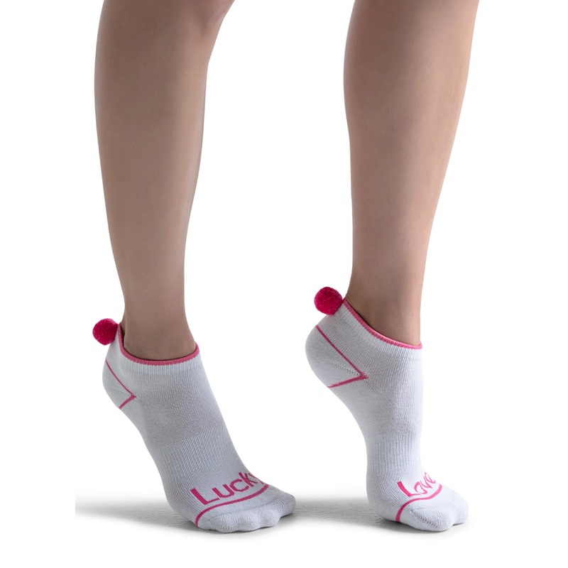 Women’s Lucky in Love Pom Low Cut Socks