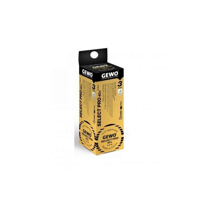 3 balles GEWO Select pro 40+ 3 toiles
