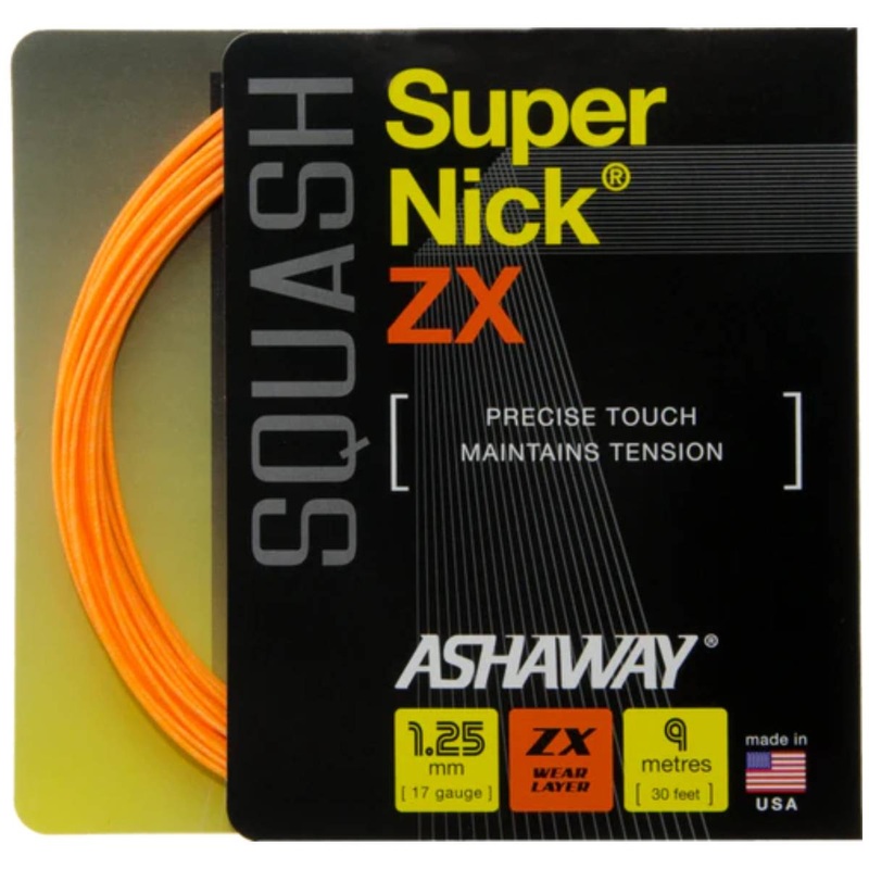Ashaway SuperNick ZX 17 Squash String (Orange)