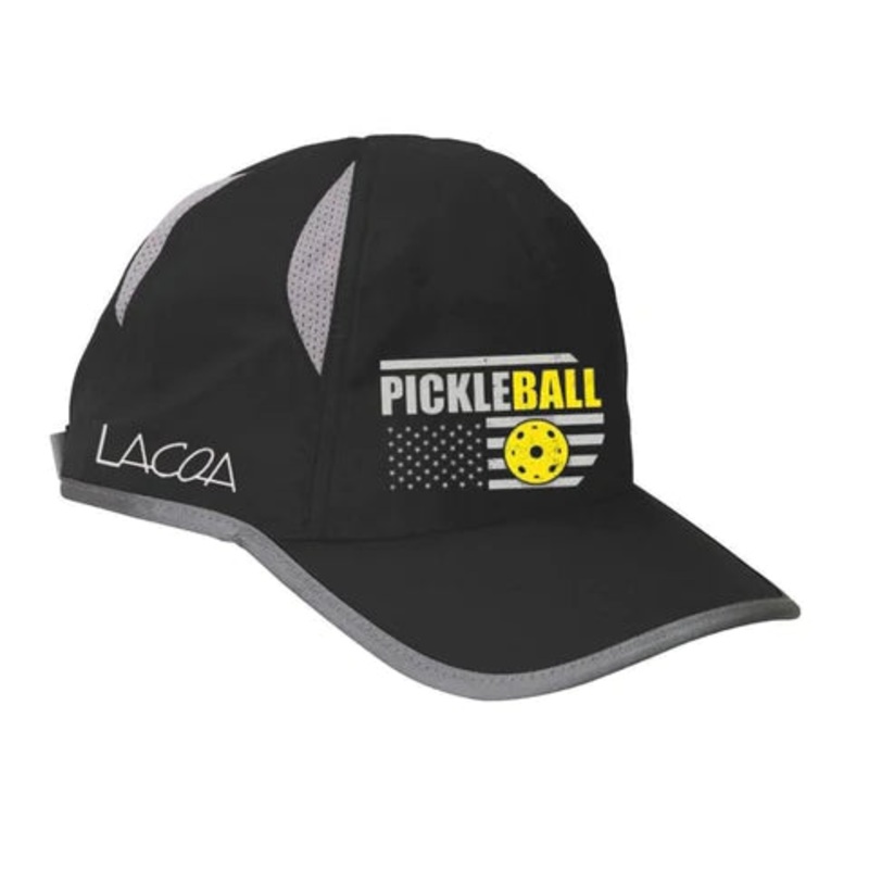 Lacoa Sports PICKLEBALL FLAG Light Weight Cap Black