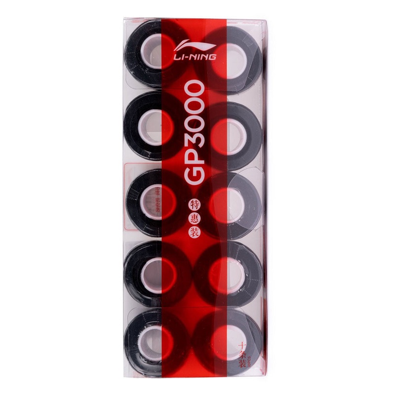 Li-Ning GP3000 Grips -10 Pieces -Black Black One Size
