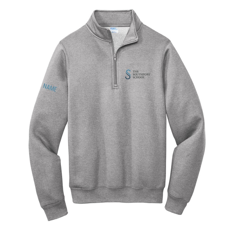 The Southport School Quarter Zip Sweatshirt Athletic Heather Mens S