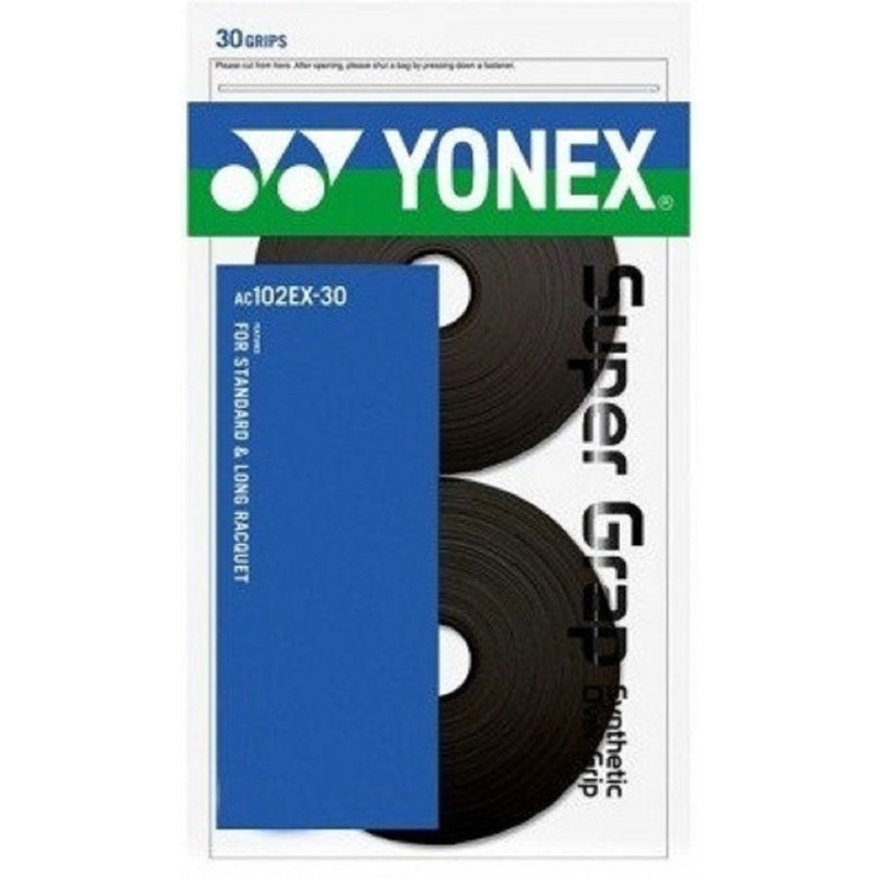 Yonex Wet Super Grap Overgrip 30 Pack (Black)