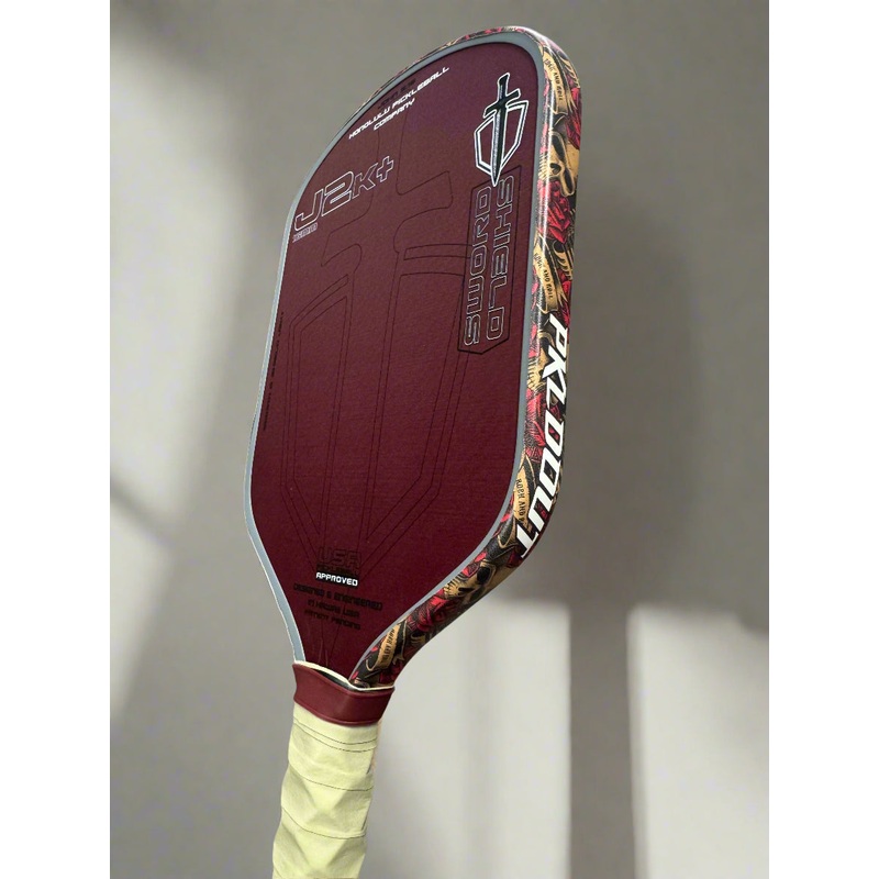 Custom Red HONOLULU Pickleball Company Sword & Shield J2K+  – Skulls