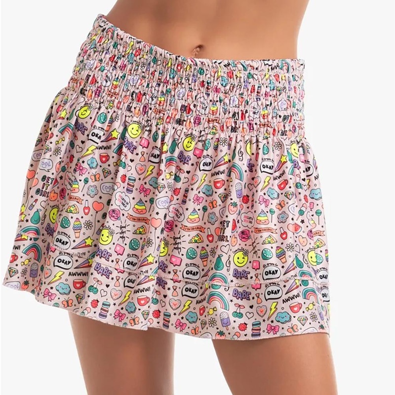 Girl’s Get It Girl Smocked Tennis Skort Multicolor