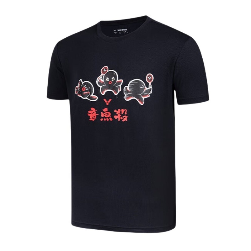 VICTOR 2025 TRAINING Series Unisex T-Shirt (Octopus Smash) T-50029 C (Black) ASIA S (165CM/84A)