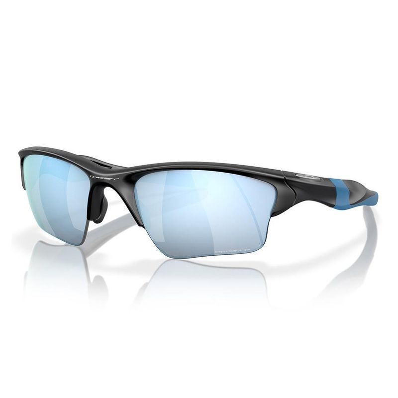 Half Jacket 2.0 XL Polarized Sunglasses Matte Black and Prizm Deep Water