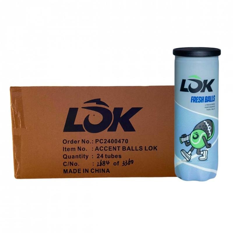 Cajon 72 Pelotas – 24 Botes de 3 uds – Lok Fresh