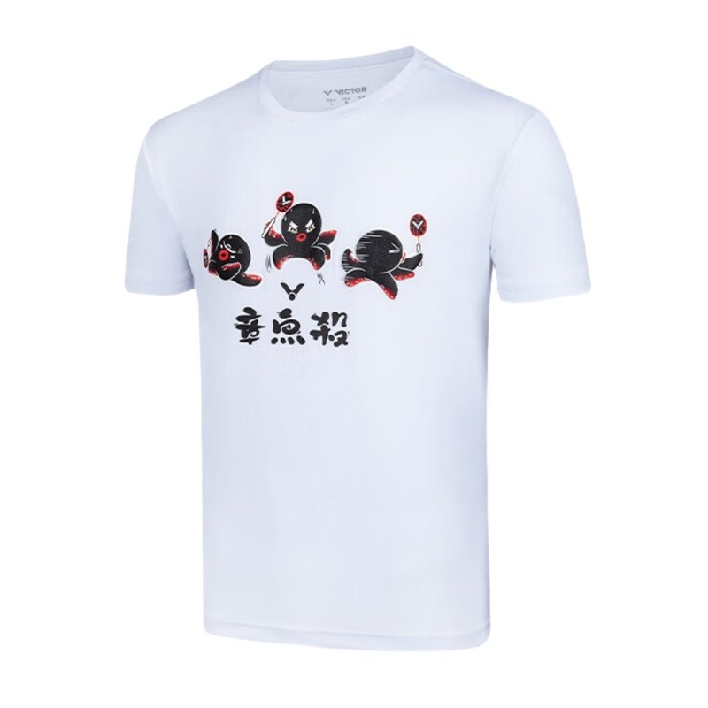VICTOR 2025 TRAINING Series Unisex T-Shirt (Octopus Smash) T-50029 A (White) ASIA S (165CM/84A)
