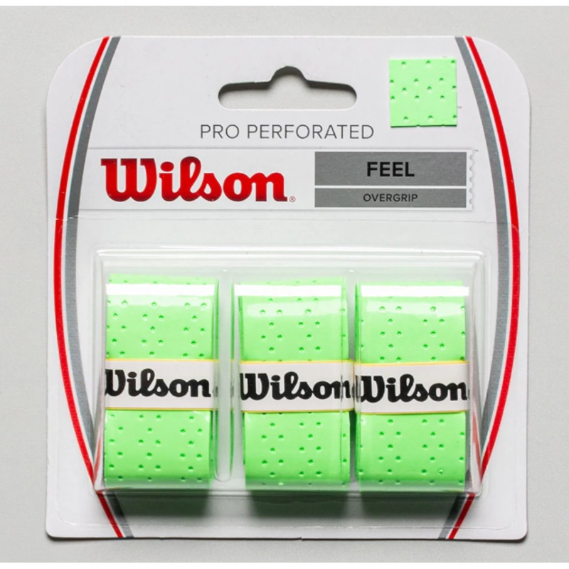 Wilson Pro Perforated Feel Overgrip- 3 Pack Green