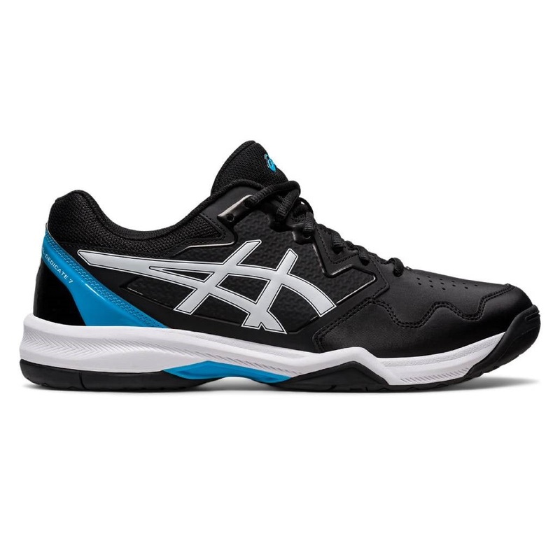 Asics Gel Dedicate 7 Men’s Tennis Shoe (Black/Blue)