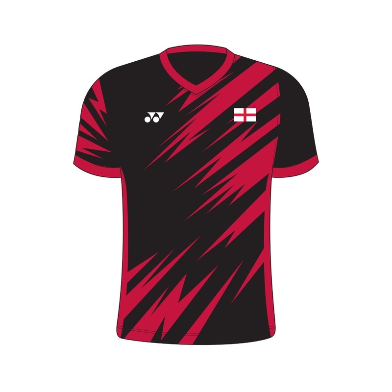 England Master Yonex T-Shirts Women Black/Red/White XS