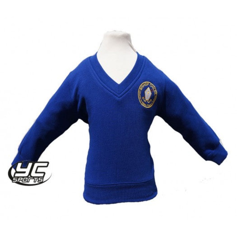 Bishop Child’s Church In Wales Primary School V Neck Sweat 2YR Deep Royal