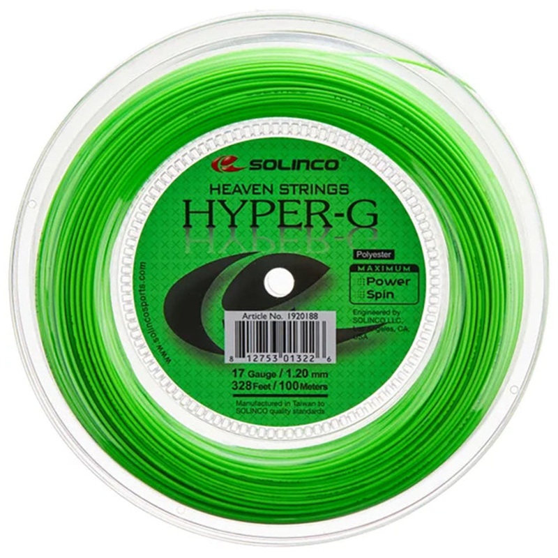 Solinco Hyper-G 17/1.20 Tennis String Mini 100m Reel (Green)