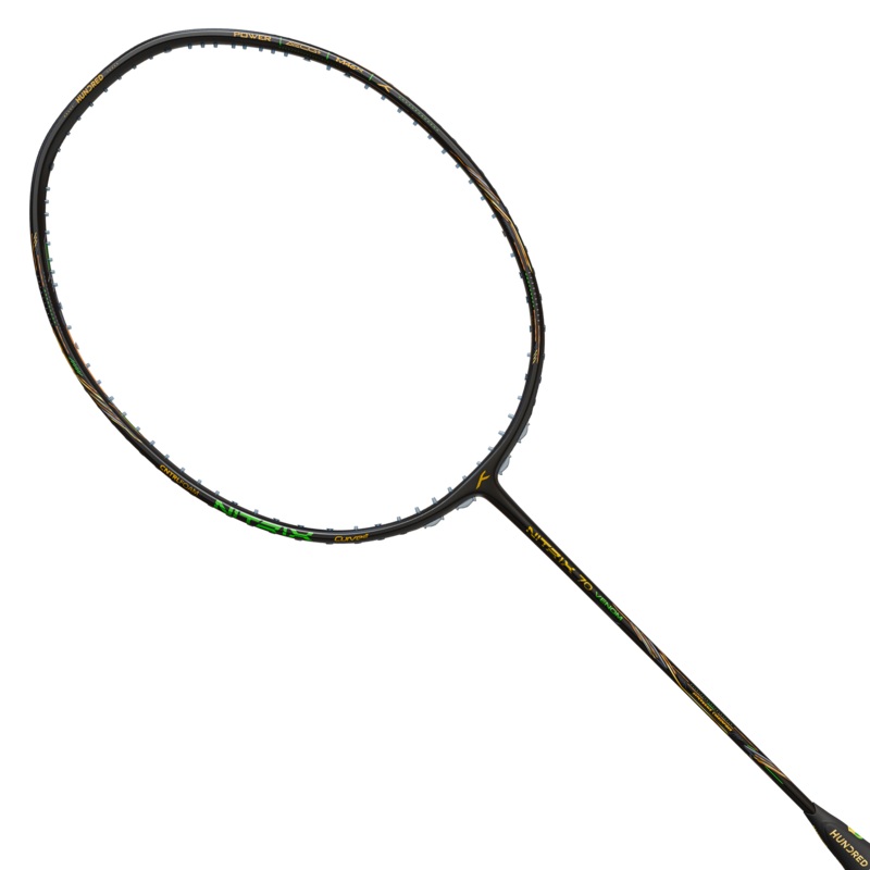 Hundred Nitrix 70 Venom Badminton Racket – Black/Green Black/Green 3U