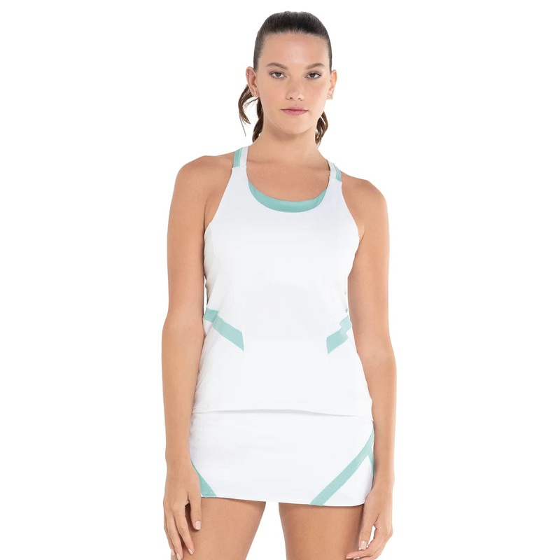 Women’s K-Swiss Reflex Tennis Tank With Built in Bra Small White/Blue
