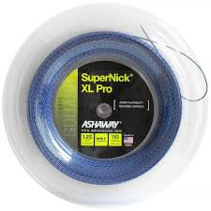 Ashaway SuperNick XL Squash String WHITE/BLUE/RED Reels 110M