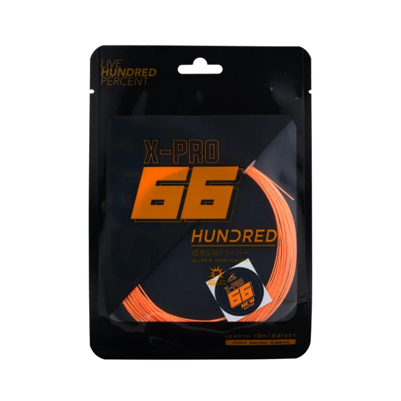 Hundred 66 X Pro Badminton String Set – Orange Popsicle Orange 10m Set