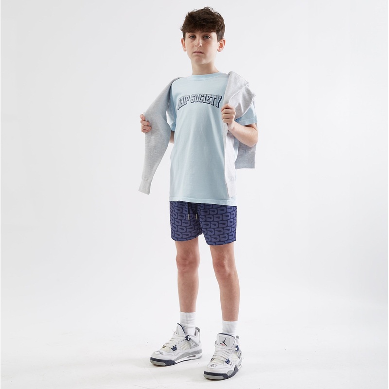 The Drip Shop Kids’ Drip Icon Shorts Navy Youth Small