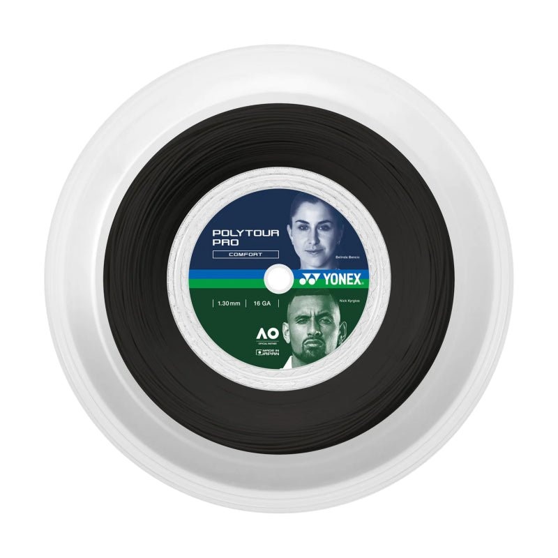 YONEX Poly Tour Pro 16 (1.30mm) Tennis String 200m Reel – Graphite