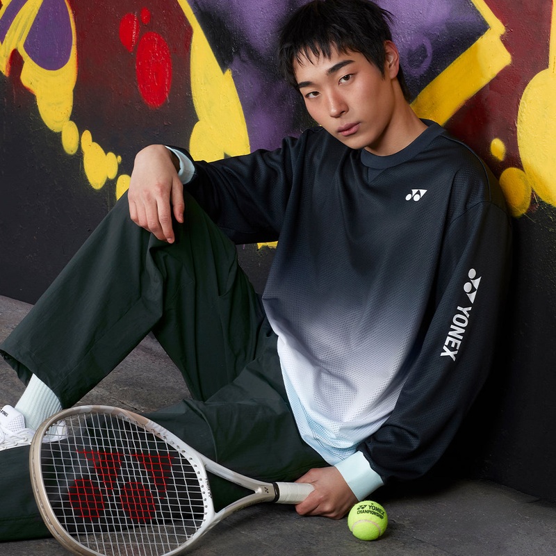 YONEX UNI Long-sleeve T-shirt 255TL003U KHAKI GRAY 85(XS)